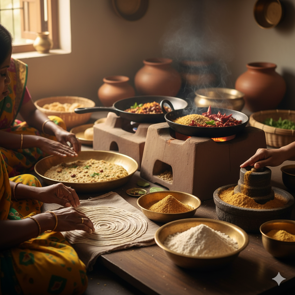 Homemade Telugu Snacks in Hyderabad – A Taste of Tradition Gemini Generated Image 4am6dq4am6dq4am6